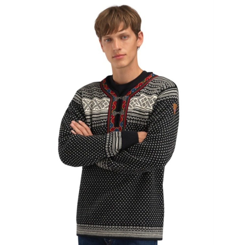 Dale Of Norway Dale Icon Setesdal Lusekofte Sweater Black Off White Medium